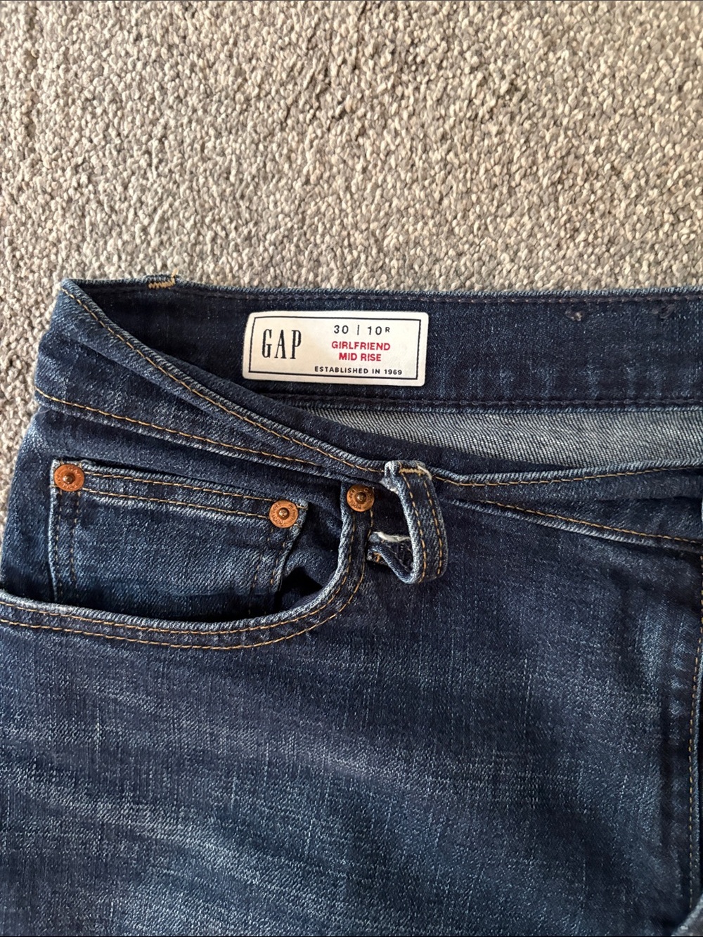 GAP Dark Blue Ankle Crop Jeans - Picture 2 of 3